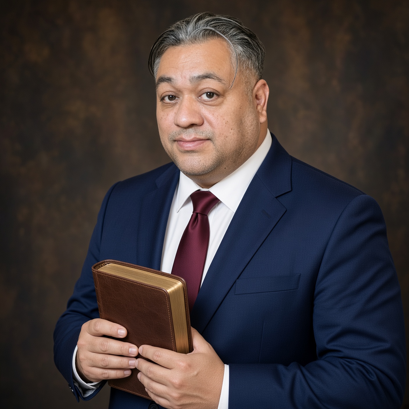 Elder Greg Gutierrez with his Bible