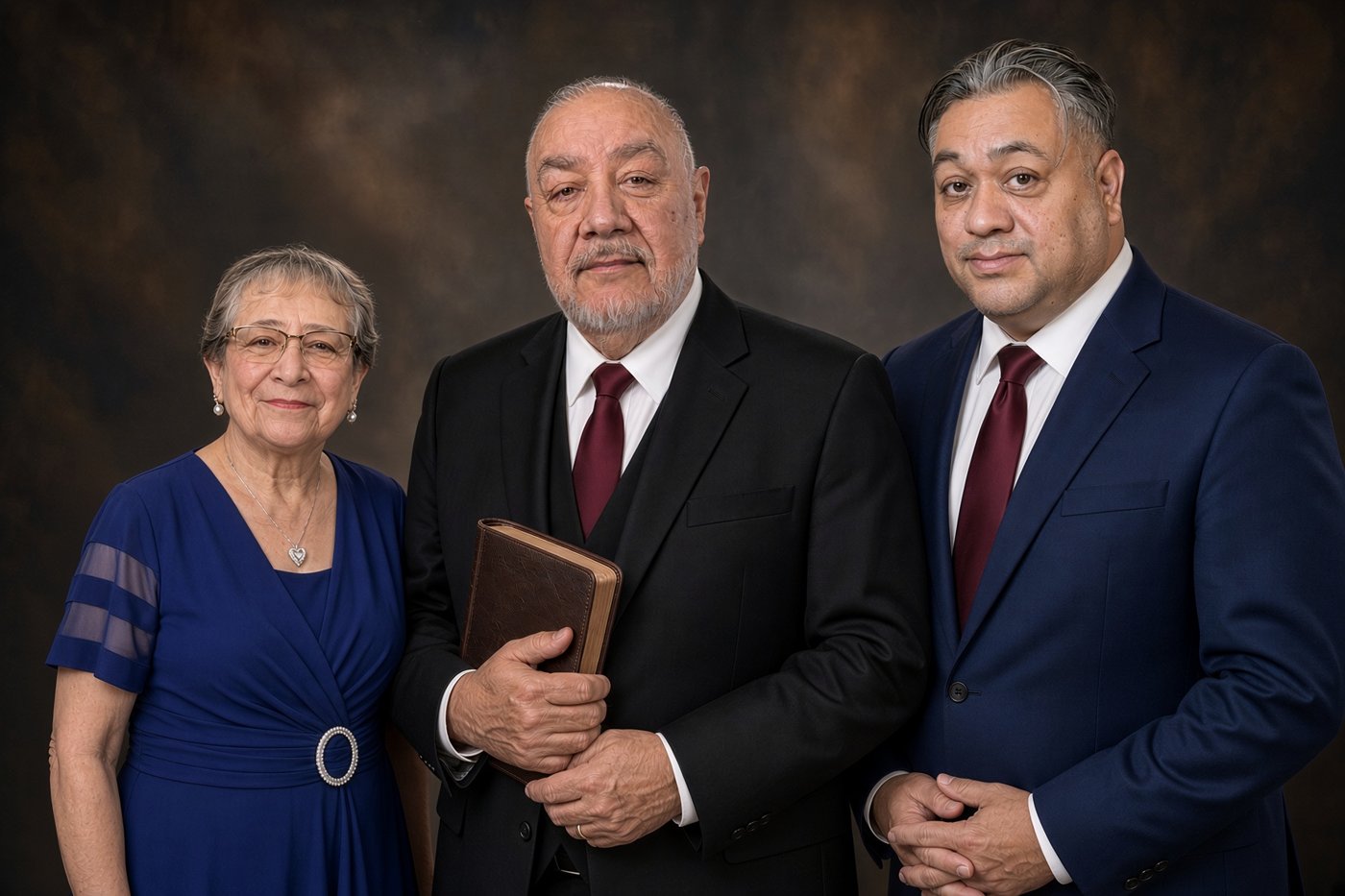Lydia Pérez, Rev. Juan M. Pérez, and Elder Greg Gutierrez